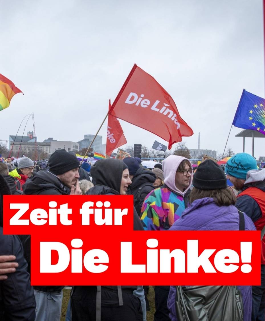 Das Foto zeigt viele Menschen bei einer Demo.
