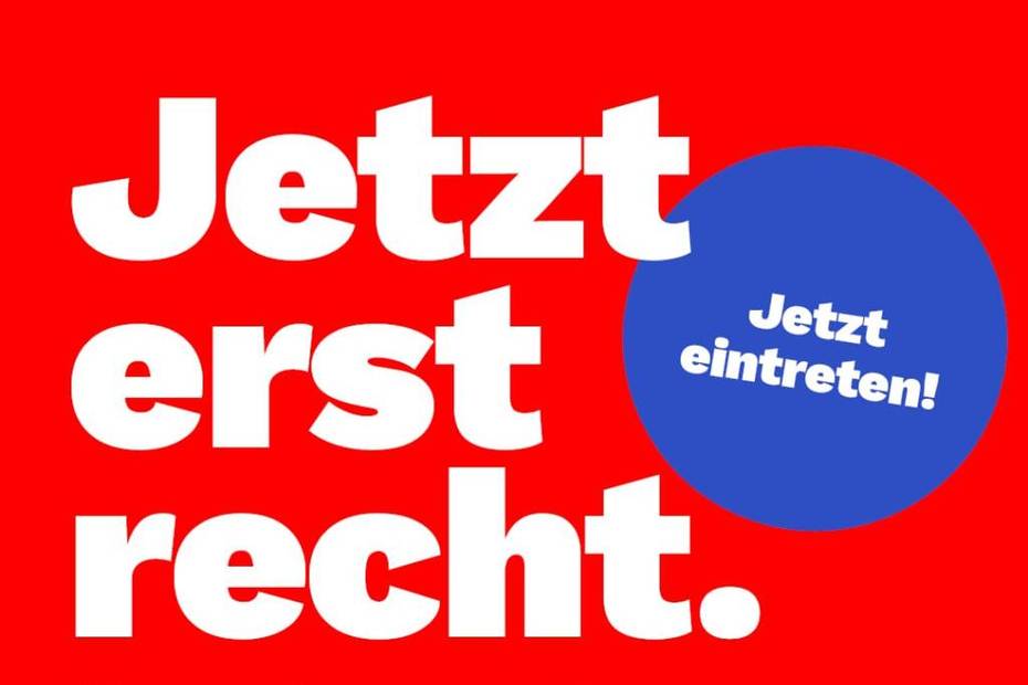 Das Bild ist ein Aufruf zur Mitgliedschaft bei der Linken.